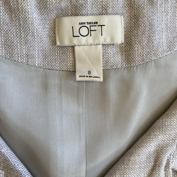 Ann Taylor Loft , size 8 jacket, silver with little spark and big buttons. - Picture 2 of 7
